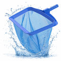 Fyniora 20" Pool Skimmer Net, Heavy Duty Swimming Leaf Rake Cleaning Tool with Deep Fine Nylon Mesh Net Bag & Extra Wide Scoop Edge-Fast Cleaning, Easy Scoop Edge, Debris Pickup Removal (No Pole)